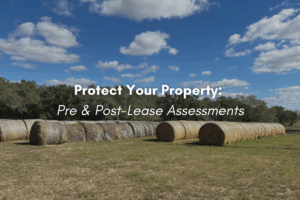 Environmental consultant conducting a pre and post-lease environmental site assessment at a commercial property