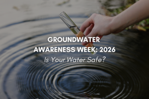 CRG Texas environmental scientist conducting groundwater testing during Groundwater Awareness Week 2026